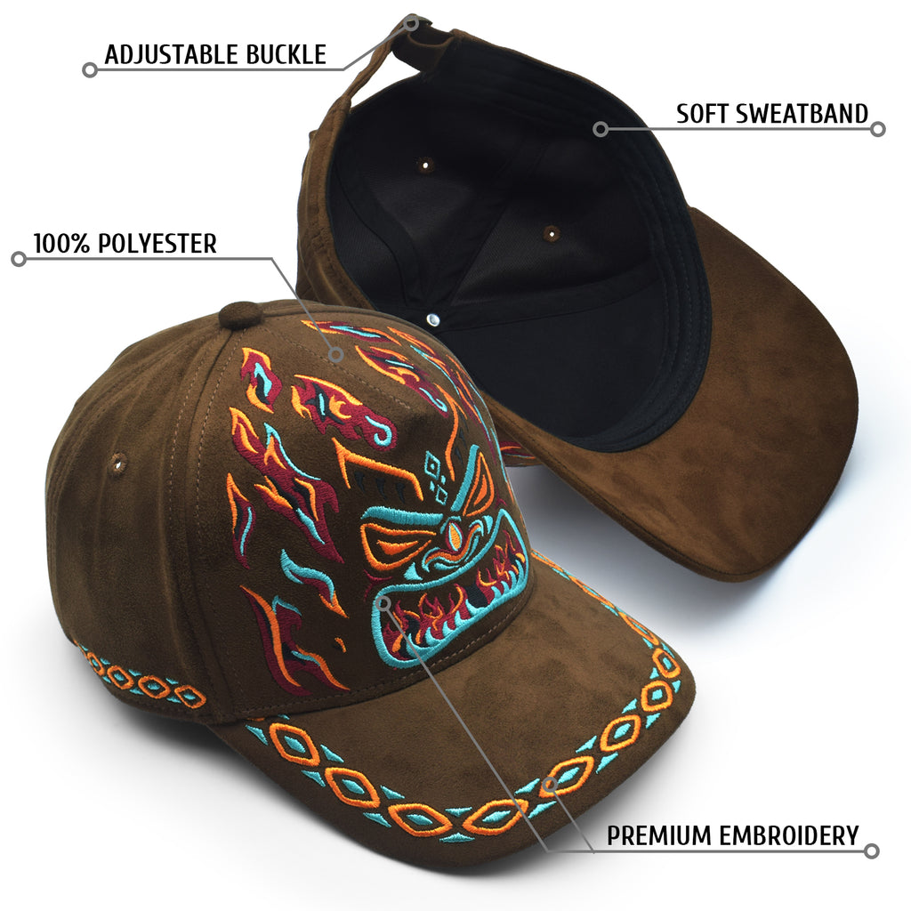 Tiki Embroidery Baseball Cap