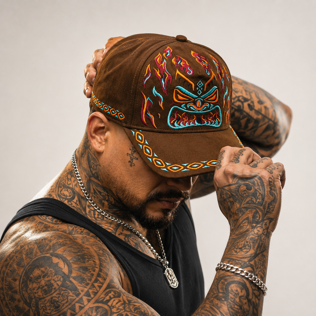 Tiki Embroidery Baseball Cap